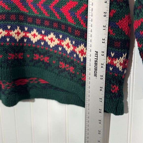 Vintage Abercrombie & Fitch 1892 Sweater Men’s M Fair Isle Knit 90s Coogi Style - Picture 7 of 9